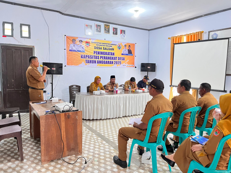 Desa Saluan, Kec. Moilong, Kab Banggai melakukan kegiatan Peningkatan Kapasitas Desa