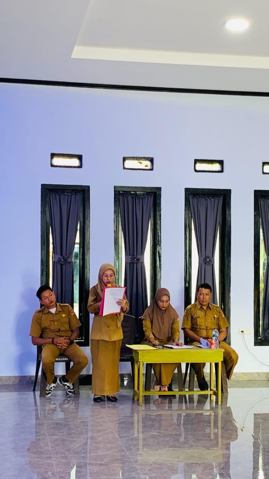 Kegiatan pelantikan perangkat Desa (kasi pelayanan dan kaur umum)